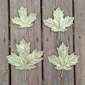 Vintage brass leaves